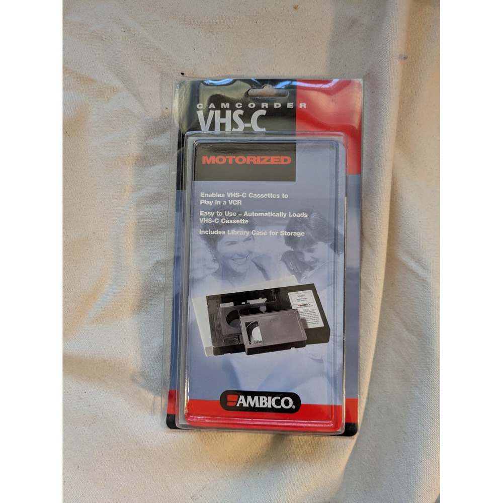 Ambico V-0731 Motorized VHS-C to VHS Cassette Adaptor Converter New Sealed